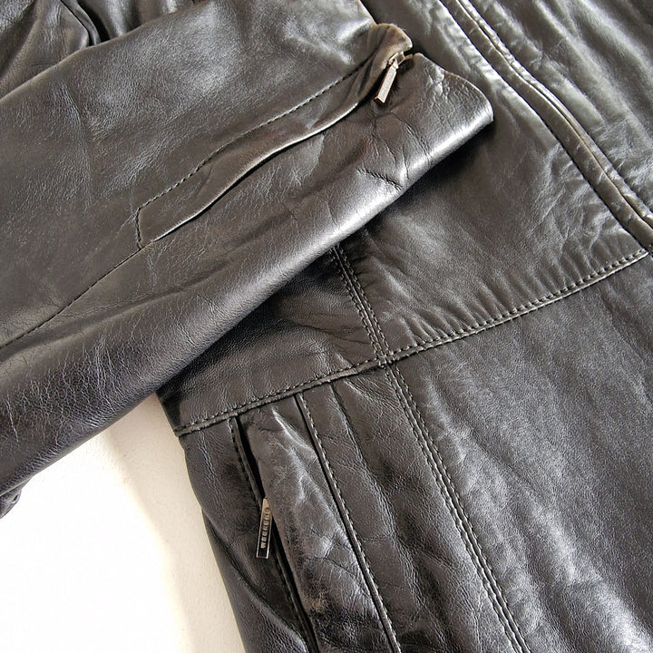 Max Mara Weekend Leather Moto Jacket - UK8
