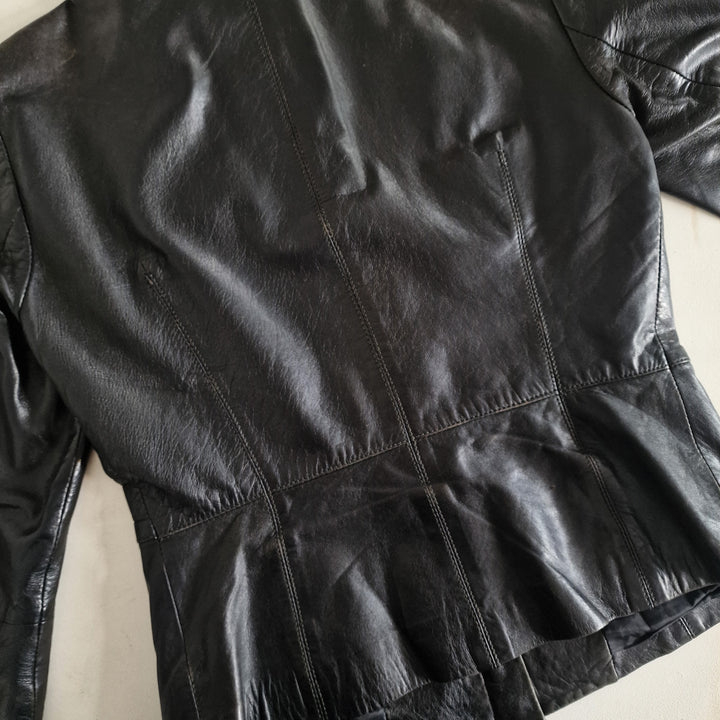 Max Mara Weekend Leather Moto Jacket - UK8
