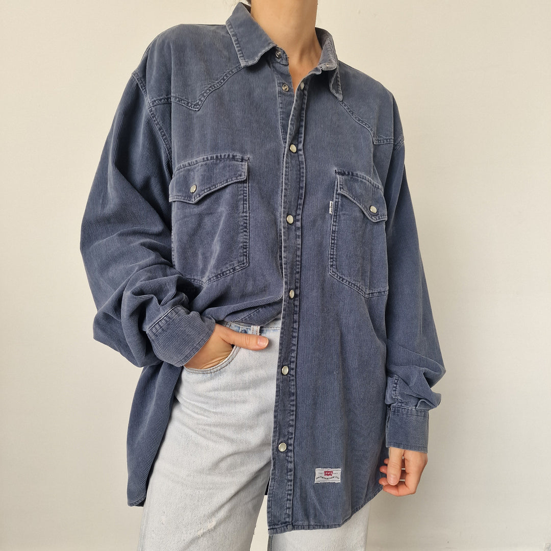 Levi's Blue Corduroy Shirt - UK 8-12