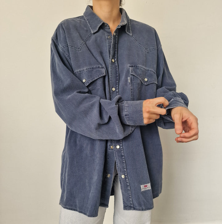 Levi's Blue Corduroy Shirt - UK 8-12