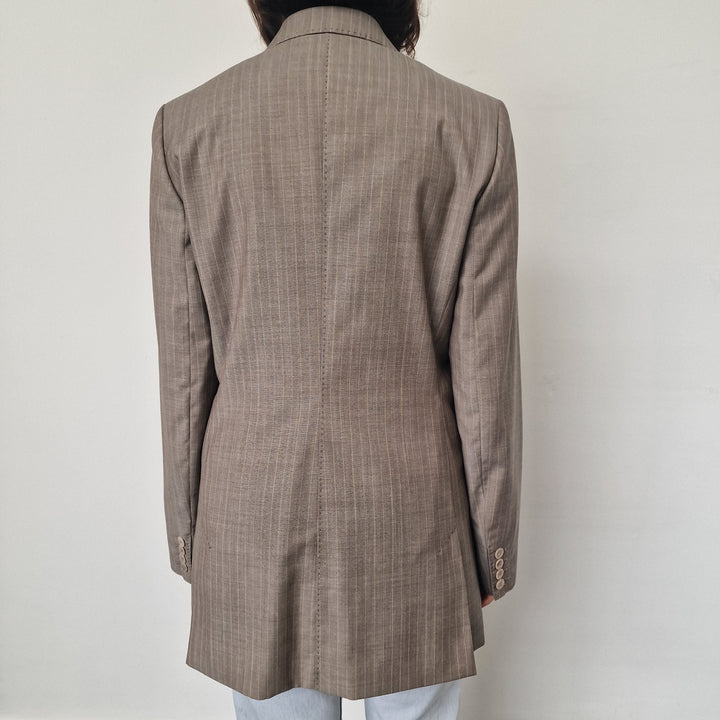Sportmax Grey Wool Pinstripe blazer - UK 10