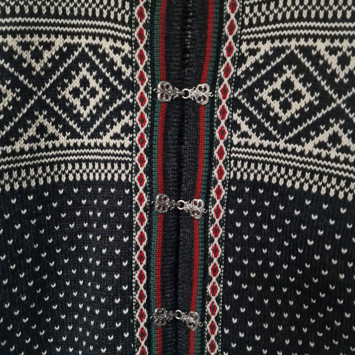 Nordic Grey Wool Cardigan - UK 14