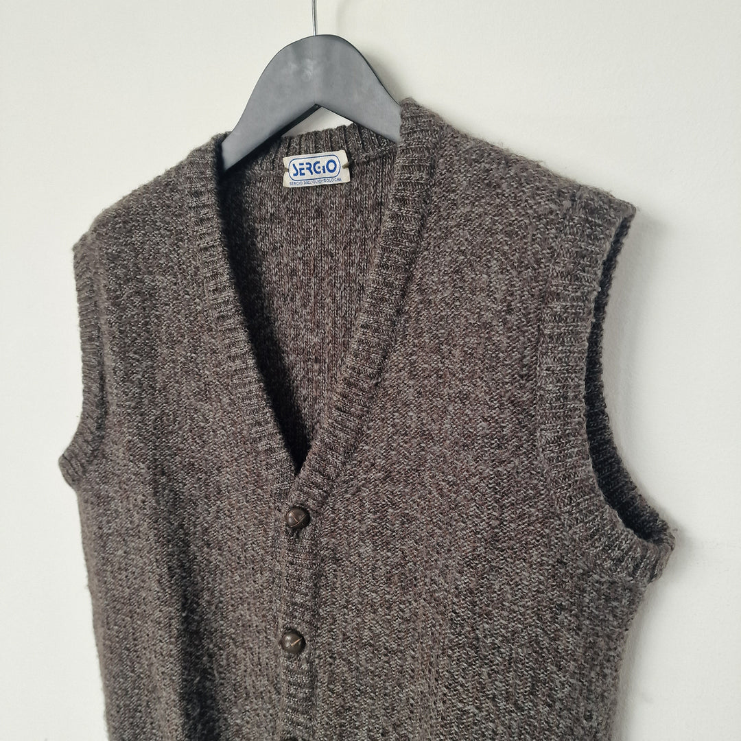 Brown Wool Tank Top - UK 12-14