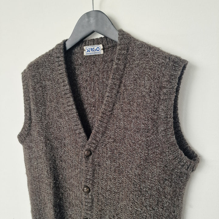 Brown Wool Tank Top - UK 12-14