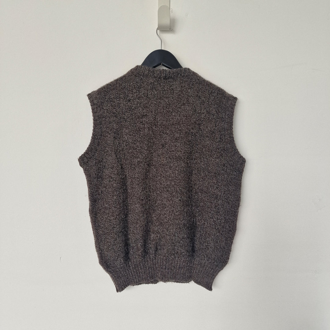 Brown Wool Tank Top - UK 12-14