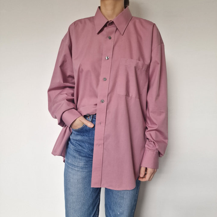 Cotton Oversized Shirt YSL Raspberry - UK 8-14