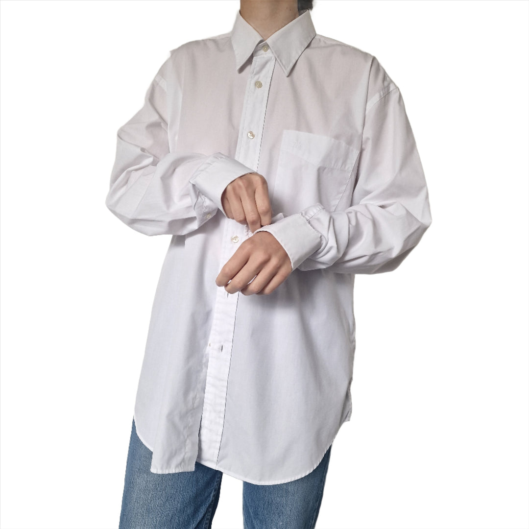 Christian Dior white cotton blend shirt 8-12