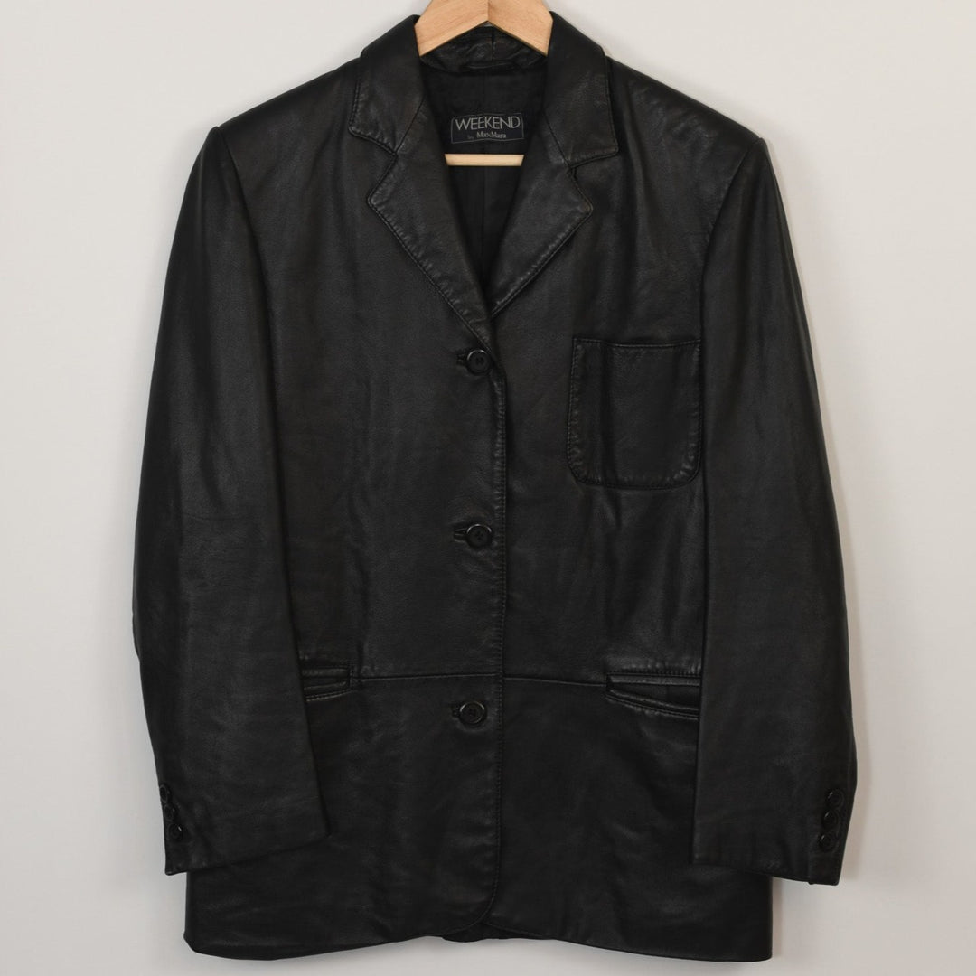 Max Mara leather blazer - UK 12