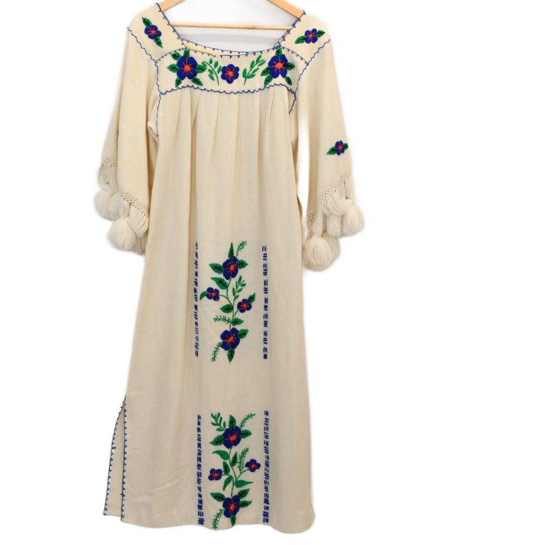 Vintage 70's smock folk dress - M