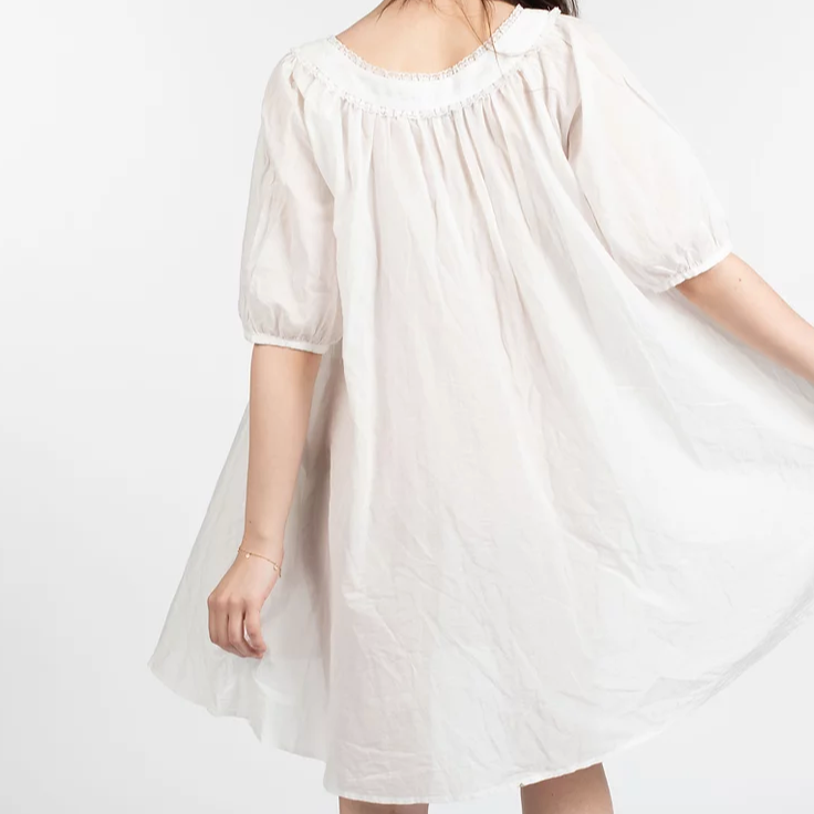 Moschino white cotton mini dress - M